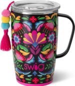 Swig Life 18oz Travel Mug, Lightweight Insulated Tumbler with Handle and Lid, Cup Holder Friendly, Dishwasher Safe, Stainless Steel, Travel Coffee Cup (Caliente) - Image 2