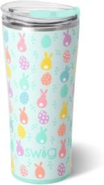 Swig Life 22oz Insulated Tumbler, Travel Coffee Tumbler with Lid, Cup Holder Friendly Travel Coffee Mug, Stainless Steel (Egg Hunt) - Image 2