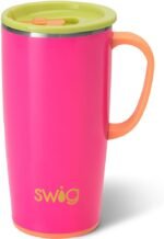 Swig Life 22oz Travel Mug, Insulated Tumbler with Handle and Lid, Cup Holder Friendly, Dishwasher Safe, Stainless Steel, Travel Coffee Cup, Insulated Mug with Lid (Tutti Frutti) - Image 2