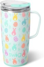 Swig Life 22oz Travel Mug, Insulated Tumbler with Handle and Lid, Cup Holder Friendly, Dishwasher Safe, Travel Coffee Cup, Easter Basket Stuffers, Easter Gifts for Women (Egg Hunt) - Image 2