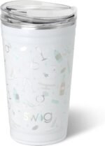 Swig Life 24oz Party Cup, Stackable Insulated Travel Coffee Tumbler with EZ Slider Lid, Cup Holder Friendly, Stainless Steel 24 oz Tumbler, Reusable Coffee Mug (Bride to Be) - Image 2