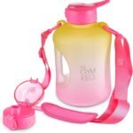 THE GYM KEG 1 Gallon Water Bottle (128oz) I 3.78l Big Water Jug I 128 oz Sports Bottle with Straw and Motivational Time Markings I Large Reusable Bottle | BPA-Free Plastic I Leakproof - Image 2
