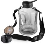 THE GYM KEG 74oz Half Gallon Water Bottle | Gym Bottle with Straw Lid, Carry Strap & Motivational Time Markings - Image 2