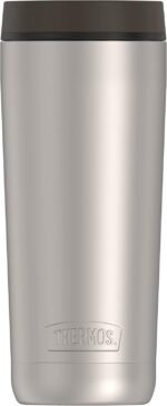 THERMOS ALTA SERIES Stainless Steel Tumbler 18 Ounce, Matte Steel/Espresso Black - Image 2