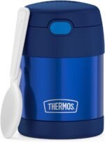 THERMOS FUNTAINER 10 Ounce Stainless Steel Vacuum Insulated Kids Food Jar with Folding Spoon, Navy - Image 2