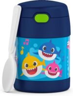 THERMOS FUNTAINER 10 Ounce Stainless Steel Vacuum Insulated Kids Food Jar with Spoon, BABY SHARK - Image 2