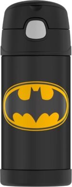 THERMOS FUNTAINER 12 Ounce Stainless Steel Kids Bottle, Batman - Image 2