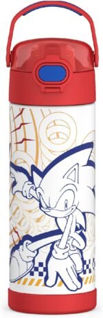 THERMOS FUNTAINER 16 Ounce Stainless Steel Vacuum Insulated Bottle with Wide Spout Lid, Sonic - Image 2