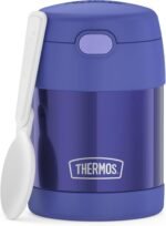 THERMOS FUNTAINER Insulated Food Jar, 10 Ounce, Kid Friendly Food Jar with Foldable Spoon, Purple - Image 2