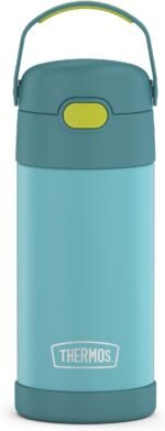 THERMOS FUNTAINER Water Bottle with Straw - 12 Ounce - Kids Stainless Steel Vacuum Insulated Water Bottle with Lid, Blue/Green - Image 2