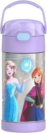 THERMOS FUNTAINER Water Bottle with Straw - 12 Ounce - Kids Stainless Steel Vacuum Insulated Water Bottle with Lid, Frozen 2 - Image 2