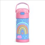 THERMOS FUNTAINER Water Bottle with Straw - 12 Ounce - Kids Stainless Steel Vacuum Insulated Water Bottle with Lid, Rainbow Dreams - Image 2