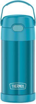 THERMOS FUNTAINER Water Bottle with Straw - 12 Ounce - Kids Stainless Steel Vacuum Insulated Water Bottle with Lid, Teal - Image 2