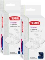 THERMOS FUNtainer 12 Ounce Insulated Kids Water Bottle Replacement Straws, 4 Straws - Image 2