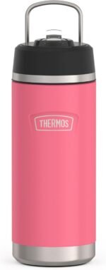 THERMOS ICON SERIES, Insulated Water Bottle with Straw Lid - 18 Ounce, Hot Pink - Stainless Steel Vacuum Insulated Water Bottle with Straw Lid - Image 2