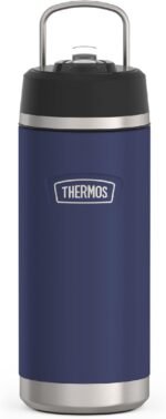 THERMOS ICON SERIES, Insulated Water Bottle with Straw Lid - 18 Ounce, Navy - Stainless Steel Vacuum Insulated Water Bottle with Straw Lid - Image 2