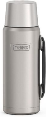 THERMOS ICON SERIES, Stainless Steel Beverage Bottle, Matte Stainless Steel, 40 oz - Image 2