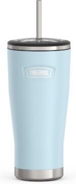 THERMOS ICON SERIES, Stainless Steel Cold Tumbler with Lid and Straw - 24 Ounce, Glacier - Vacuum Insulated Tumbler - Image 2