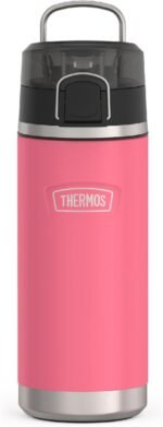 THERMOS ICON SERIES, Water Bottle with Spout - 18 Ounce, Hot Pink - Stainless Steel Vacuum Insulated Water Bottle with Lid - Image 2