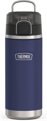 THERMOS ICON SERIES Water Bottle with Spout - 18 Ounce, Navy - Stainless Steel Vacuum Insulated Water Bottle with Lid - Image 2