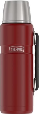 THERMOS Stainless King Vacuum-Insulated Beverage Bottle, 40 Ounce, Rustic Red - Image 2