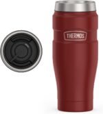 THERMOS Stainless King Vacuum-Insulated Stainless Steel Tumbler - 16oz, Rustic Red - Insulated Coffee Tumbler for Hot & Cold Drinks - Leak-Proof & Sweat-Proof for Commuting & Traveling - Image 2