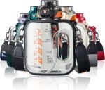 TKK 32oz Sport Water Bottle with Straw Water Jug with Straw Large Capacity Plastic Water Bottle Dishwasher Safe 1L Water Bottle Jug BPA Free Tritan for Gym Yoga Travel Camping Outdoor Black - Image 2