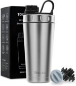 TOOFEEL Protein Shaker Bottle 20 oz - Double Walled Insulated Vacuum Cup for Protein Shakes, Keeps Cold/Hot, Metal Stainless Steel, Preworkout Gym - Image 2