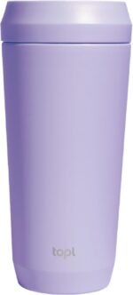 TOPL To Go Coffee Cup – Insulated Travel Coffee Mug with 360° Leak‑Safe Lid, Stainless Steel Coffee Tumbler for Hot/Cold, Spill‑Resistant, BPA‑Free - Lavender, 16 oz - Image 2