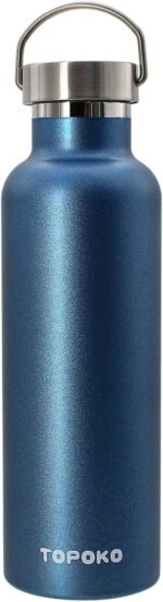 TOPOKO 25 oz Stainless Steel Vacuum Insulated Water Bottle, Keeps Drink Cold up to 24 Hours & Hot up to 12 Hours Leak Proof and Sweat Proof Large Capacity Sports Bottle Wide Mouth Metal Lid - Image 2