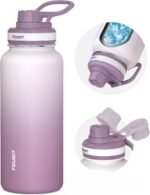 TOURIT 32 oz Insulated Water Bottle, Stainless Steel Water Bottles With Handle, Double-Wall Vacuum Sports Water Bottle, BPA Free Leakproof Water Bottle,Mist Purple - Image 2