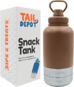 Tail Depot Snack Tank Dog Water Bottle Portable, Pet Water Bottles for Puppy with Food Container, Leak Proof Pet Dispenser for Cats, Small Animals, Dog Gift Accessories Walking, Hiking (1 Liter) - Image 2