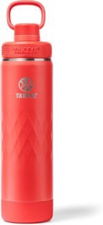 Takeya Sport 22 oz Triple-Insulated Stainless Steel Water Bottle, Spout Lid – Leakproof, Sweatproof, BPA-Free, Keeps Drinks Cold 36 Hrs, Hot 14 Hrs, Crimson - Image 2
