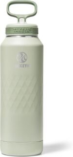 Takeya Sport 40 oz Triple-Insulated Stainless Steel Water Bottle, Straw Lid – Leakproof, Sweatproof, BPA-Free, Keeps Drinks Cold 36 Hrs, Hot 14 Hrs – Eucalyptus - Image 2