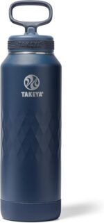 Takeya Sport 40 oz Triple-Insulated Stainless Steel Water Bottle, Straw Lid – Leakproof, Sweatproof, BPA-Free, Keeps Drinks Cold 36 Hrs, Hot 14 Hrs – Indigo - Image 2