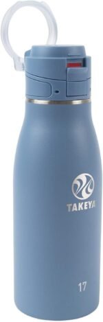 Takeya Traveler Leakproof Coffee Mug - Carrying Loop - Insulated Drinkware for Everyday Use - Durable & Portable with Spill-Proof Design - 17 oz, Bluestone - Image 2