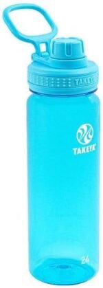 Takeya Tritan Sport Water Bottle with Spout Lid - BPA-Free & Dishwasher-Safe Water Bottle - Reusable Bottle with Lid Handle - Simple Leak-Proof Water Bottle - 24 oz, Breezy Blue - Image 2