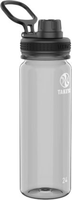 Takeya Tritan Sport Water Bottle with Spout Lid - BPA-Free & Dishwasher-Safe Water Bottle - Reusable Bottle with Lid Handle - Simple Leak-Proof Water Bottle - 24 oz, Stormy Black - Image 2