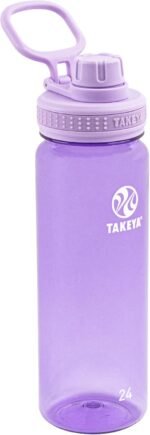 Takeya Tritan Sport Water Bottle with Spout Lid - BPA-Free & Dishwasher-Safe Water Bottle - Reusable Bottle with Lid Handle - Simple Leak-Proof Water Bottle - 24 oz, Vivacity Purple - Image 2