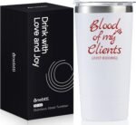 Tattoo Artists Gifts, Gifts for Tattoo Artists on National Tattoo Story Day, Birthday and Christmas, 20oz Insulated Stainless Steel Travel Tumbler - Blood of my clients - Image 2