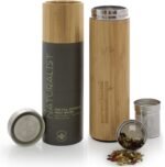 Teabloom All-Beverage Travel Tumbler – Large Capacity 17 oz / 500 ml – Insulated Thermos Mug – Eco-Friendly Bamboo – Hot and Cold Tea Infuser – Cold-Brew Coffee – Fruit-Infused Water – The Naturalist - Image 2