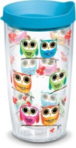 Tervis Colorful Woodland Owls Made in USA Double Walled Insulated Tumbler Travel Cup Keeps Drinks Cold & Hot, 16oz, Classic - Image 2