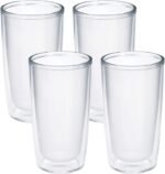 Tervis Crystal Clear Tabletop Made in USA Double Walled Insulated Tumbler Travel Cup Keeps Drinks Cold & Hot, 16oz - 4pk, Classic - Image 2