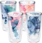 Tervis Made in USA Double Walled Inkreel - Crystal Nature Collection Insulated Tumbler Cup Keeps Drinks Cold & Hot, 16oz 4pk, Assorted - Image 2