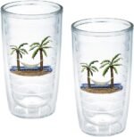 Tervis Palm Tree & Hammock Scene Made in USA Double Walled Insulated Tumbler Cup Keeps Drinks Cold & Hot, 16oz - 2pk, Unlidded - Image 2