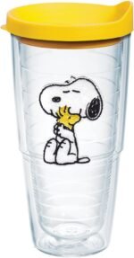 Tervis Peanuts Best Buddies Collection Snoopy Woodstock House Made in USA Double Walled Insulated Tumbler Travel Cup Keeps Drinks Cold & Hot, 24oz, Felt - Image 2