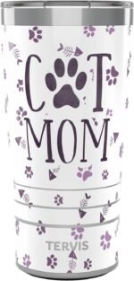 Tervis Traveler Cat Mom Triple Walled Insulated Tumbler Travel Cup Keeps Drinks Cold & Hot, 20oz, Stainless Steel - Image 2