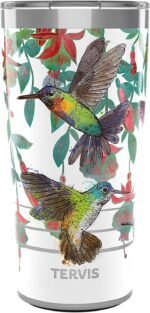 Tervis Traveler Colorful Hummingbirds Triple Walled Insulated Tumbler Travel Cup Keeps Drinks Cold & Hot, 20oz, Stainless Steel - Image 2