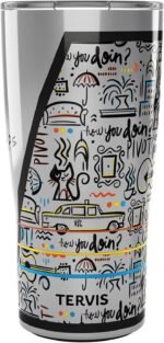 Tervis Traveler Friends Pattern Triple Walled Insulated Tumbler Travel Cup Keeps Drinks Cold & Hot, 20oz, Stainless Steel - Image 2