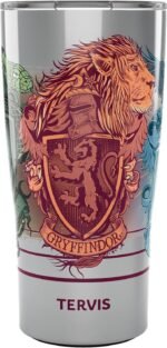 Tervis Traveler Harry Potter Illustrated Crests Triple Walled Insulated Tumbler Travel Cup Keeps Drinks Cold & Hot, 20oz, Stainless Steel - Image 2